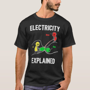 T-shirt Electricité Expliqué Ohm Volt Ampere Electricien