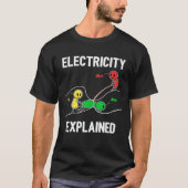 T-shirt Electricité Expliqué Ohm Volt Ampere Funny Electr (Devant)