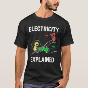 T-shirt Électricité Expliquée Volt Ampere Ohm Funny Electr