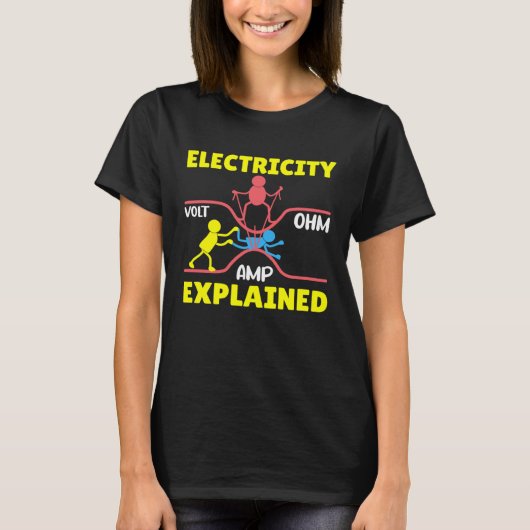 T-shirt Électricité Expliquée Volt Ohm AMP Électricité Sc (Devant)