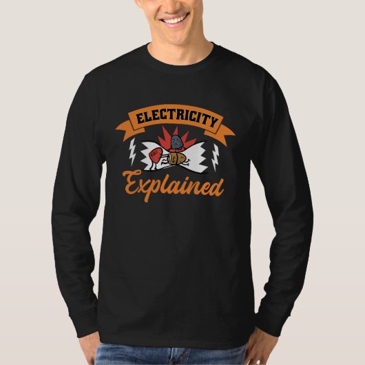 T-shirt Electricity explained  Electricians (Devant)