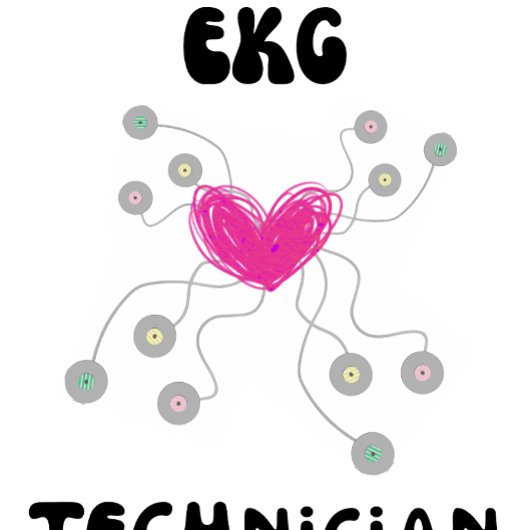 T-shirt électrocardiogramme EKG Technicien