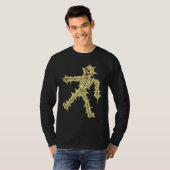 T-shirt Electrocuted Skeleton Halloween (Devant entier)