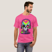 T-shirt Electronic Music Dj Skull Edm Rave (Devant entier)