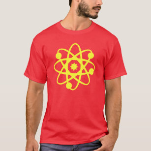 T-shirt Électrons et chemise rouge de geek de neurones