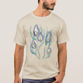 T-shirt Élégance Abstraite : Aquarelle Violet Lys Calla (Devant)