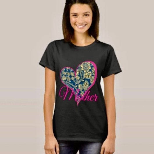 T-shirt Élégance Bleu Doré