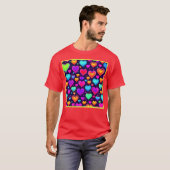 T-shirt Élégance dans l'amour : Coeurs chics libérés (Devant entier)