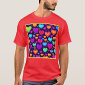 T-shirt Élégance dans l'amour : Coeurs chics libérés (Devant)