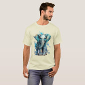 T-shirt Élégance des éléphants (Devant entier)