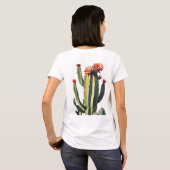 T-shirt Elégance du désert : Cactus en fleurs (Dos entier)