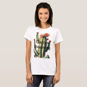 T-shirt Elégance du désert : Cactus en fleurs (Devant entier)