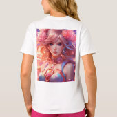 T-shirt Élégance Enchantante : Animation féminine Anime (Dos)