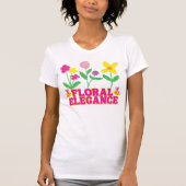 T-shirt élégance florale joyeuse mère jour blanc femmes (Devant)