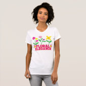 T-shirt élégance florale joyeuse mère jour blanc femmes (Devant entier)