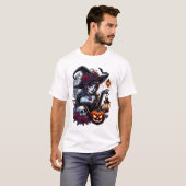 T-shirt Élégance gothique en style Éffrayant Vintage (Devant entier)