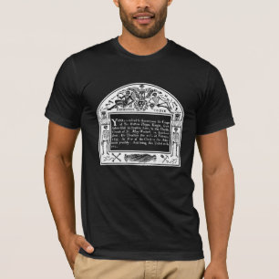 T-shirt Élégant 18e C Anglais Avis funéraire