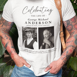 T-shirt Elegant 2 Photo 'Celebrating the Life' Hommage