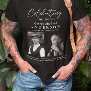 T-shirt Elegant 2 Photo 'Celebrating the Life' Hommage
