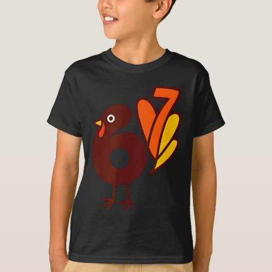 T-shirt Elegant 67 Turkey Bird Six Seven Silhouette Fall S (Devant)
