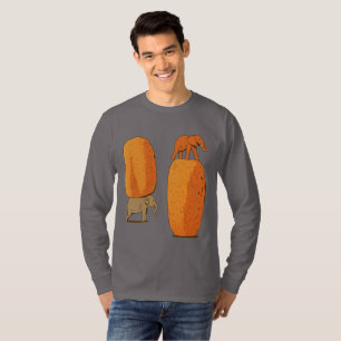 T-shirt Élégant Art de l'Équilibre de l'Éléphant Coloré