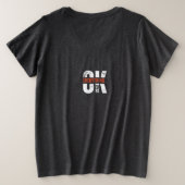 T-shirt élégant Black Half Fox - tendance (Design dos)