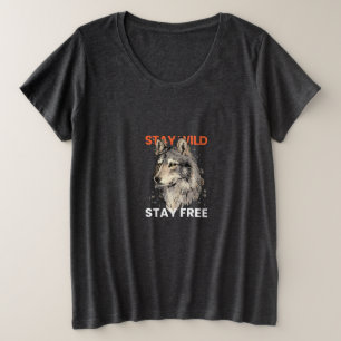 T-shirt élégant Black Half Fox - tendance