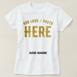 T-SHIRT ÉLÉGANT BLANC PERSONNALISABLE MODERNE MARQUE VÉRIF