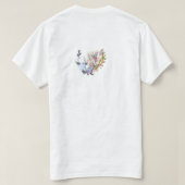 T-Shirt Elegant Botanical Flower & Leaf Art  (Design dos)