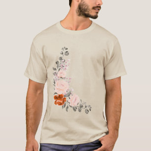 T-shirt Élégant bouquet floral aquarelle et botanique