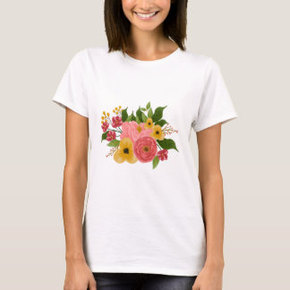T-shirt Élégant Bouquet Floral Coloré pour Femme