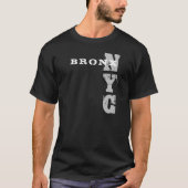 T-shirt Élégant Bronx Nyc Texte noir Design créatif (Devant)