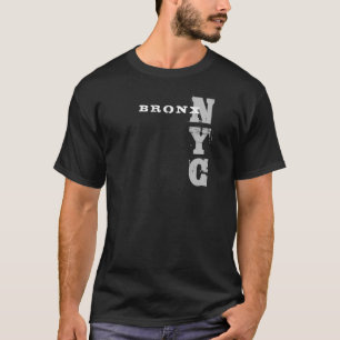 T-shirt Élégant Bronx Nyc Texte noir Modèle créatif