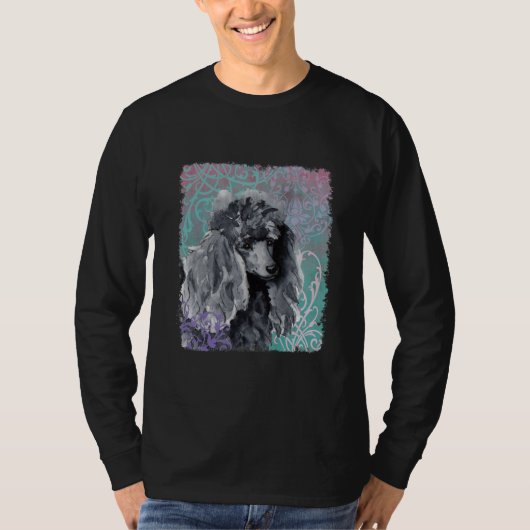 T-shirt Élégant caniche miniature (Devant)