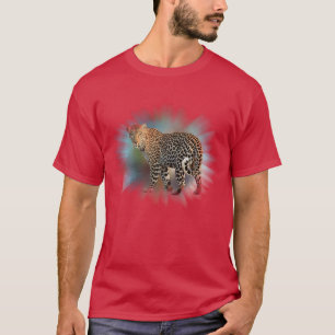 T-shirt Élégant Cardinal moderne Modèle rouge Leopard