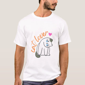 T-shirt Elegant Cat Stroll – Minimalist Cat Walk Illustrat