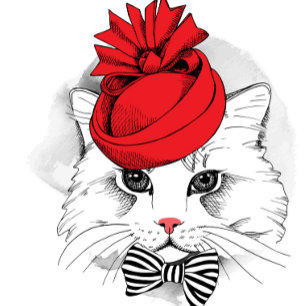 T-shirt Élégant chat