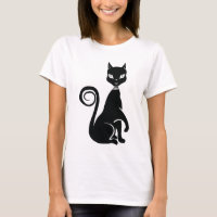 Élégant chat noir