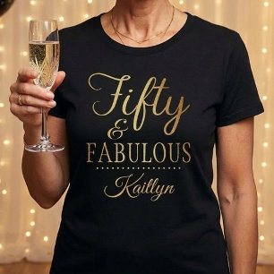 T-shirt Elegant Cinquante et Fabuleux ! Soirée du 50e anni