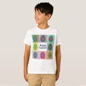 T-shirt Élégant collage d'oeufs colorés Abstraits (Devant entier)