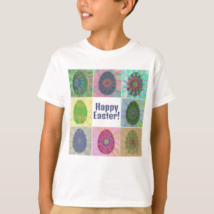 T-shirt Élégant collage d'oeufs colorés Abstraits