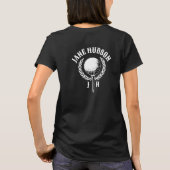 T-shirt Élégant Conception de Monogramme de Golf Inverti (Dos)