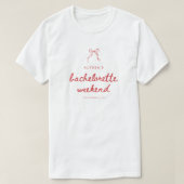 T-shirt Elegant Coquette Bow Custom Bachelorette Weekend (Design devant)