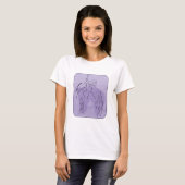 T-shirt Élégant Dressage Cheval Design en violet (Devant entier)