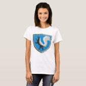 T-shirt Élégant Emblème Skunk Faune Inspiré Crest (Devant entier)