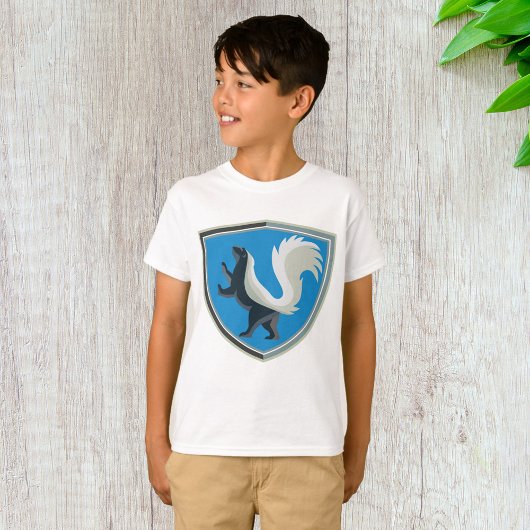 T-shirt Élégant Emblème Skunk Faune Inspiré Crest