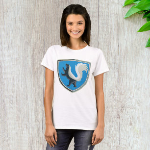 T-shirt Élégant Emblème Skunk Faune Inspiré Crest