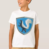 T-shirt Élégant Emblème Skunk Faune Inspiré Crest (Devant)