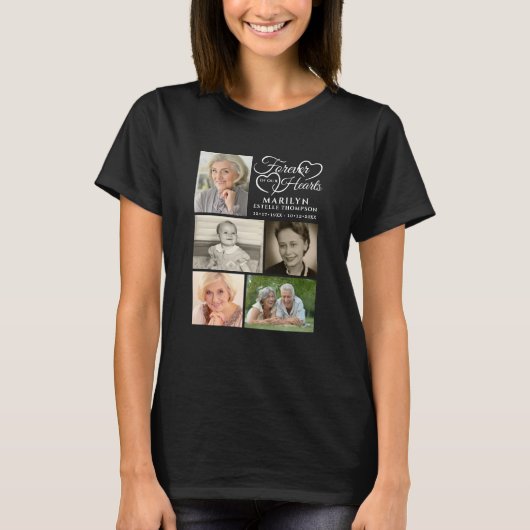 T-shirt Élégant en mémoire pour toujours dans nos coeurs 5 (Devant)