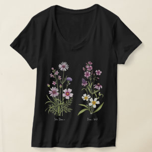 T-shirt Elégant Fleur sauvage bleu marine Sweatshirt Water